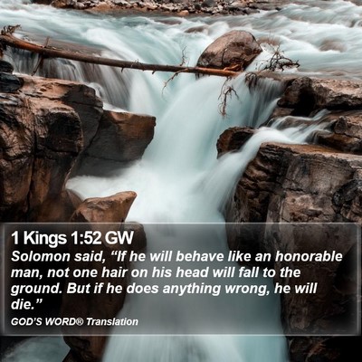 1 Kings 1:52 GW Bible Verse Image