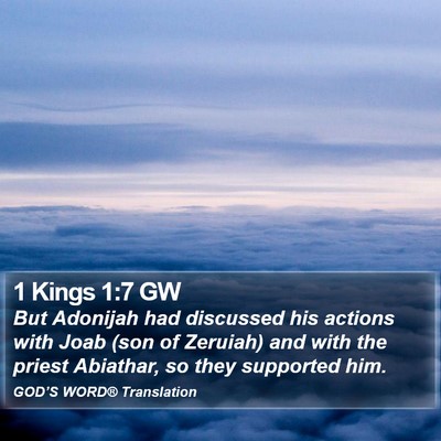 1 Kings 1:7 GW Bible Verse Image