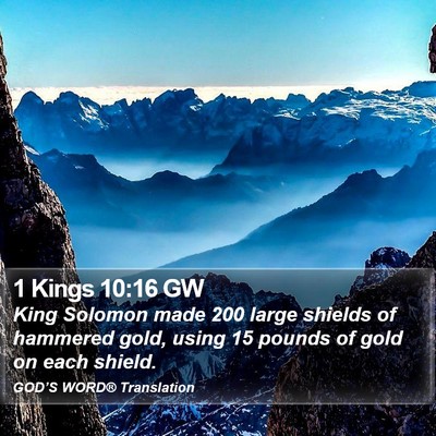 1 Kings 10:16 GW Bible Verse Image
