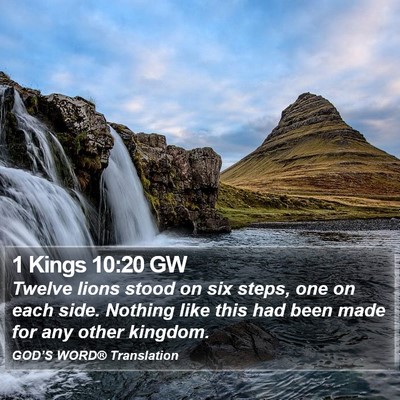 1 Kings 10:20 GW Bible Verse Image