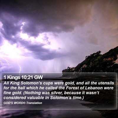 1 Kings 10:21 GW Bible Verse Image