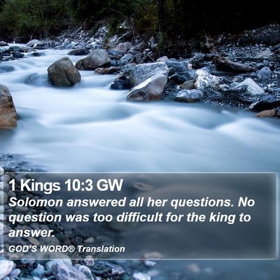 1 Kings 10:3 GW Bible Verse Image