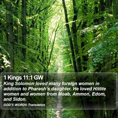1 Kings 11:1 GW Bible Verse Image