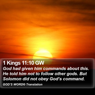 1 Kings 11:10 GW Bible Verse Image