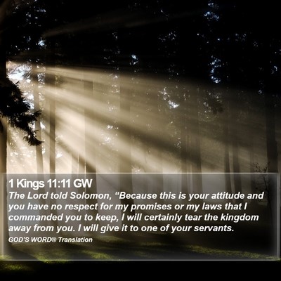 1 Kings 11:11 GW Bible Verse Image