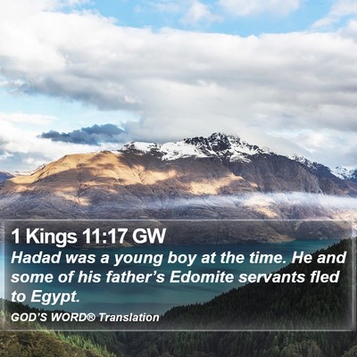 1 Kings 11:17 GW Bible Verse Image