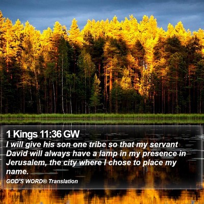 1 Kings 11:36 GW Bible Verse Image