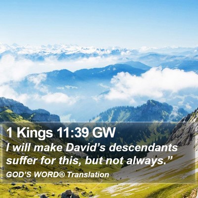 1 Kings 11:39 GW Bible Verse Image