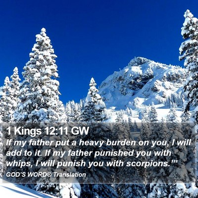 1 Kings 12:11 GW Bible Verse Image