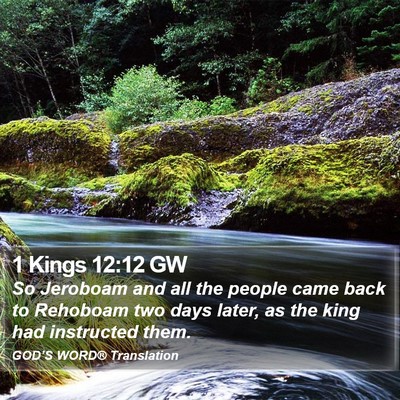 1 Kings 12:12 GW Bible Verse Image