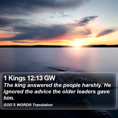 1 Kings 12:13 GW Bible Verse Image