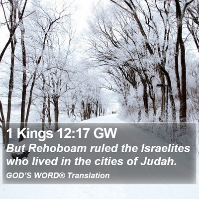 1 Kings 12:17 GW Bible Verse Image