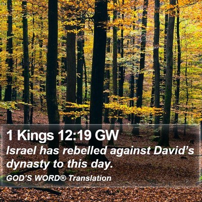 1 Kings 12:19 GW Bible Verse Image