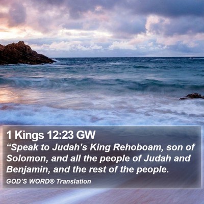 1 Kings 12:23 GW Bible Verse Image