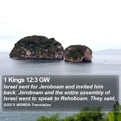 1 Kings 12:3 GW Bible Verse Image