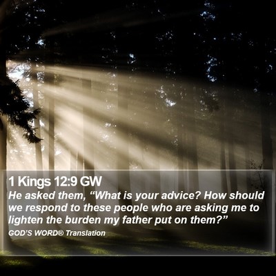 1 Kings 12:9 GW Bible Verse Image