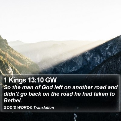 1 Kings 13:10 GW Bible Verse Image