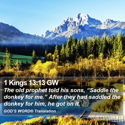 1 Kings 13:13 GW Bible Verse Image