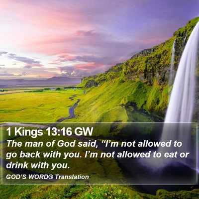 1 Kings 13:16 GW Bible Verse Image