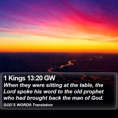 1 Kings 13:20 GW Bible Verse Image
