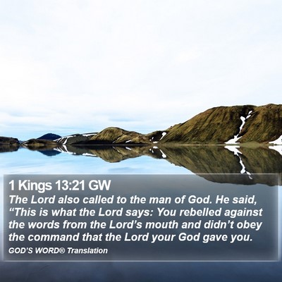 1 Kings 13:21 GW Bible Verse Image