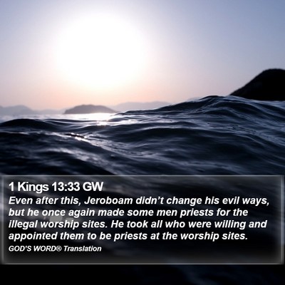 1 Kings 13:33 GW Bible Verse Image