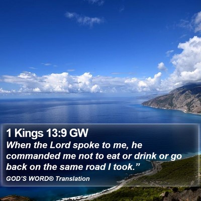 1 Kings 13:9 GW Bible Verse Image