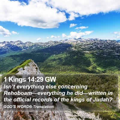 1 Kings 14:29 GW Bible Verse Image