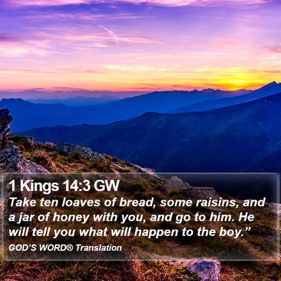 1 Kings 14:3 GW Bible Verse Image
