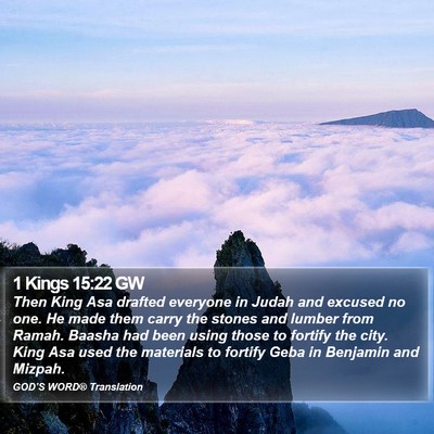 1 Kings 15:22 GW Bible Verse Image