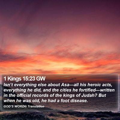 1 Kings 15:23 GW Bible Verse Image