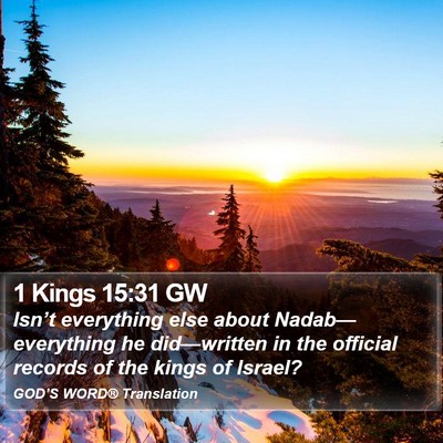 1 Kings 15:31 GW Bible Verse Image