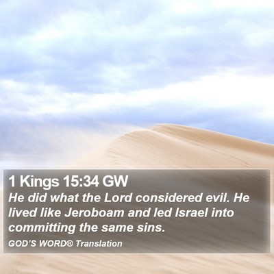 1 Kings 15:34 GW Bible Verse Image