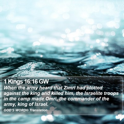 1 Kings 16:16 GW Bible Verse Image