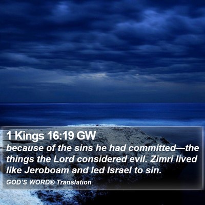 1 Kings 16:19 GW Bible Verse Image