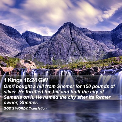 1 Kings 16:24 GW Bible Verse Image