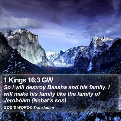 1 Kings 16:3 GW Bible Verse Image