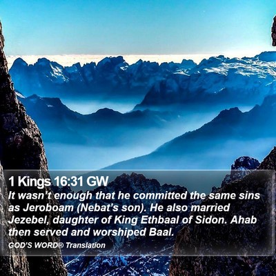 1 Kings 16:31 GW Bible Verse Image