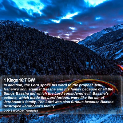1 Kings 16:7 GW Bible Verse Image