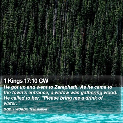 1 Kings 17:10 GW Bible Verse Image