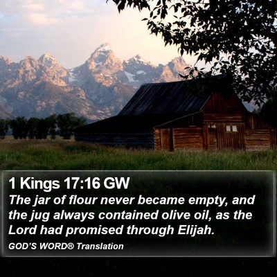 1 Kings 17:16 GW Bible Verse Image