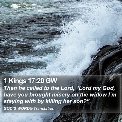 1 Kings 17:20 GW Bible Verse Image