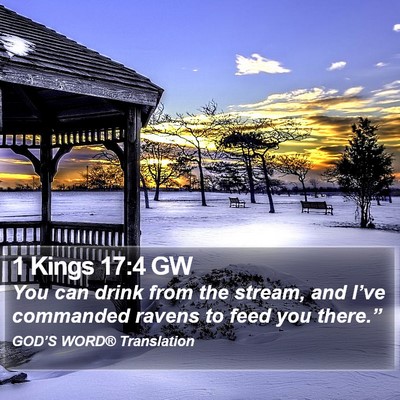 1 Kings 17:4 GW Bible Verse Image
