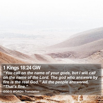1 Kings 18:24 GW Bible Verse Image