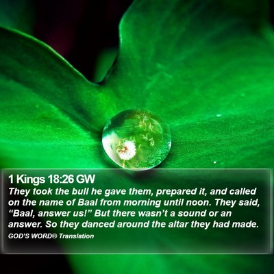 1 Kings 18:26 GW Bible Verse Image