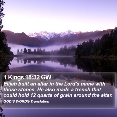 1 Kings 18:32 GW Bible Verse Image