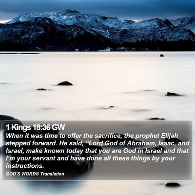 1 Kings 18:36 GW Bible Verse Image