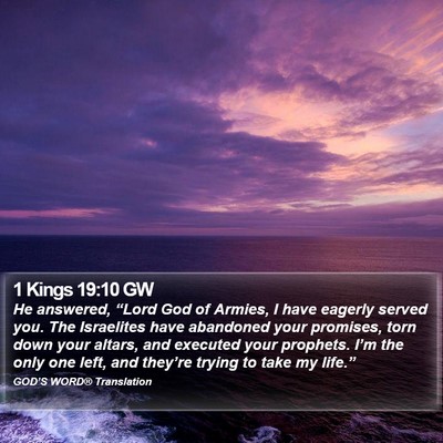 1 Kings 19:10 GW Bible Verse Image