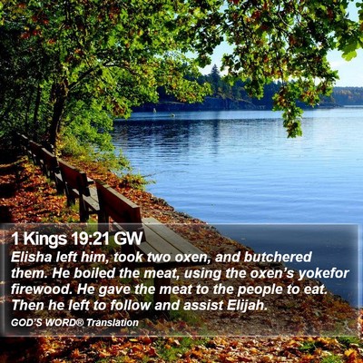 1 Kings 19:21 GW Bible Verse Image