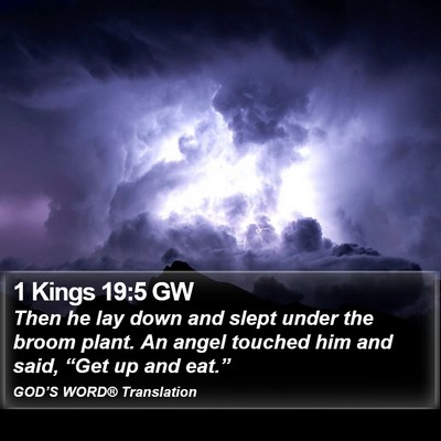 1 Kings 19:5 GW Bible Verse Image
